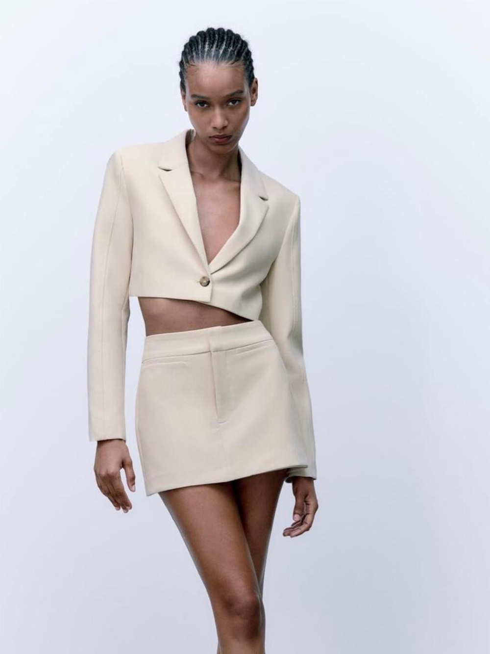 ZARA Cropped Blazer + Skort set